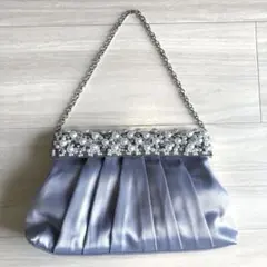 【美品】niana / ニアナ パーティーバッグ シルバー
