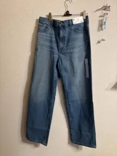 GU XLハイライズストレートジーンズ　ブルー