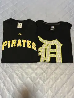 ピッツバーグ・パイレーツ & デトロイト・タイガース Tシャツ 2枚セット