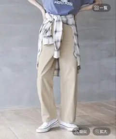 GOODデニム　バギーパンツ　ホワイトベージュ