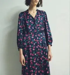 美品 グレースコンチネンタル コスメモチーフプリントワンピース 36
