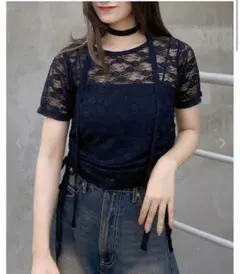 INGNI(イング) レースギャザーチョーカートップス