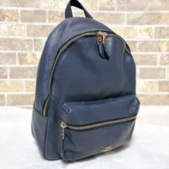 COACH コーチ レザー リュック バックパック ネイビー チャーリー