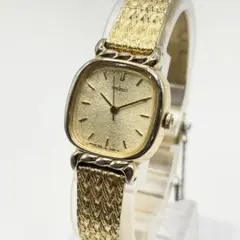 【稼働品 美品】SEIKO セイコー 腕時計 レディース スクエア ゴールド