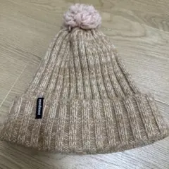 patagonia ベージュ ポンポン付きニット帽