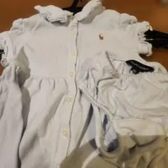 80cm Ralph Lauren 水色半袖ワンピース＆ブルマーのサムネイル