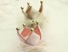 【新品未使用】王冠型ヘアピン 2個セット　ピンク　ゴールド