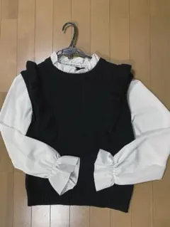 INGNIドッキングフリルニット