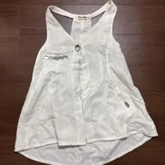 Vネック ホワイトベスト