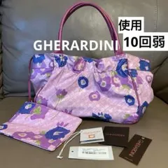 美品　ゲラルディーニ　バッグ　ハンドバッグ　ピンク　花柄のサムネイル
