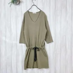☆マウジー/MOUSSY (F) オリーブ Vネック チュニック カットソーのサムネイル