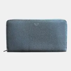 美品✨CELINE ✨ラウンドファスナー長財布 グレー イエローバイカラーのサムネイル