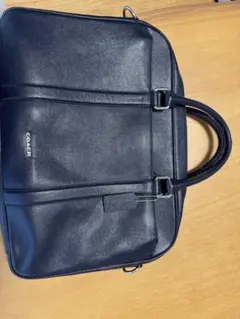 美品】COACH コーチ ビジネスバッグ レザー ネイビー A4可 メンズ