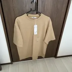 ユニクロエアリズムコットンオーバーサイズボーダークルーネックT