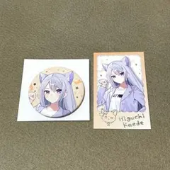 樋口楓　にじさんじわんにゃんdays vol.2　缶バッジ　チェキ風カード
