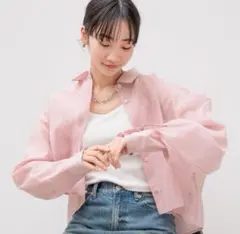 LOWRYS FARM シアーシャツＬＳ ピンク