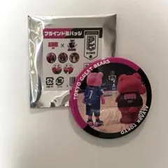 ルーク グレベア ブラインドコラボ缶バッジ アルバルク東京 東京グレートベアーズ
