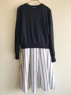 ミラオーウェン　ワンピース　ストライプ　2way