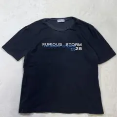 ロゴプリントTシャツ 黒 LL ビッグシルエット ストリート　Y2K