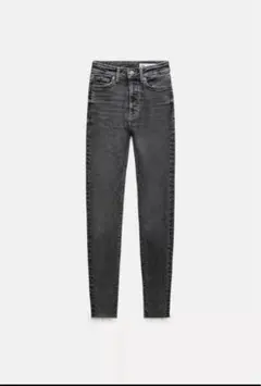 ZARA ダークグレー スキニーデニム ハイウエスト