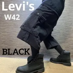 Levi's 黒 カーゴショートパンツ　ブラック　Y2K W42 ビック