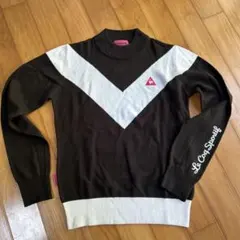 ルコック モックネック　ツートンカラーニット