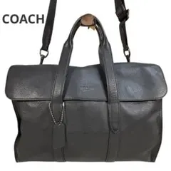 美品　COACH コーチ　レザー 2way ビジネスバッグ　ダークグレー