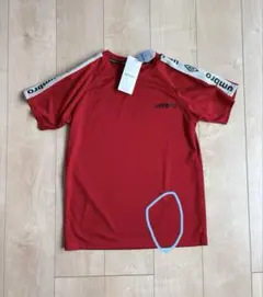 新品【訳アリ】アンブロ半袖Tシャツ160cm赤　スポーツシャツ吸水速乾　サッカー