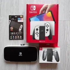 【美品】Nintendo Switch 有機ELモデル ホワイト 完品 おまけ付