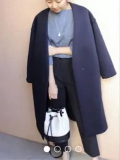 plage スポンジリバーコート ネイビー 36 春先 スプリングコート