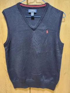 POLO ネイビー Vネック ベスト