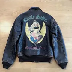 AVIREX pin-up girl leather jacket A-2