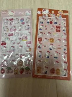 ハローキティ 透明　ぷくぷくシール 3Dシール　カプセルシール