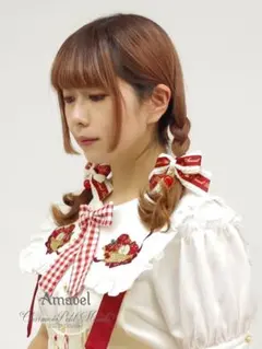 Amavel Fruits Panierリボンクリップ アイボリー りんごのサムネイル