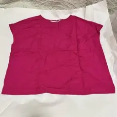 新品タグ付 HEAVENLY ヘブンリー ノースリーブ トップス 麻混 レッド系