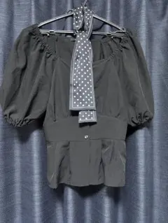 未使用品 【Free size】w closet ブラウス ブラック