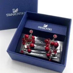 Swarovski ハローキティ ピアス 限定コラボ りんごモチーフ 箱付き