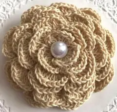 ハンドメイド☆少し大きめの薔薇モチーフがお好きな方へ☆立体バラお花レース編み