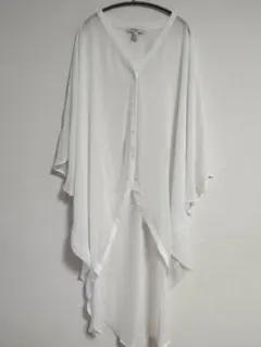 新品　Forever21 ホワイト 7分袖 カーディガンブラウス　ビッグサイズ