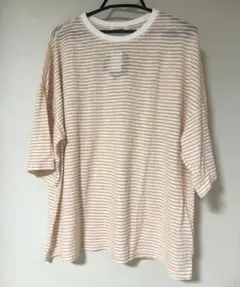 新品 しまむら NOOOON コラボ add COLOR シアーボーダーTシャツ