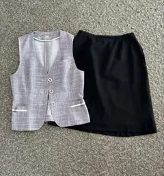 SERVO レディース事務服　ベスト　スカート　セット