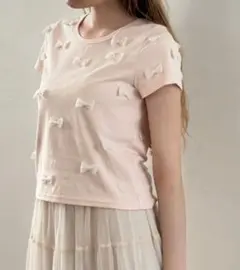 treaturself リボン Tシャツ ピンクのサムネイル