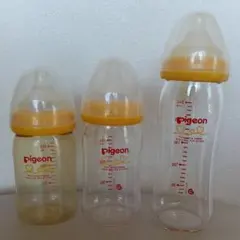 *Pigeon*母乳実感*哺乳瓶*3本セット*ガラス瓶&プラスチック瓶*