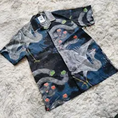 【極美品】Y.＆SONS （M） 和柄　半袖　シャツ　オープンカラー
