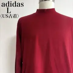 adidas アディダス CLIMALITE モックネック 長袖　刺繍ロゴのサムネイル