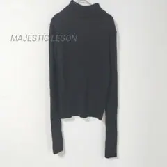 52 マジェスティックレゴン 長袖 リブニット カットソー タートルネック