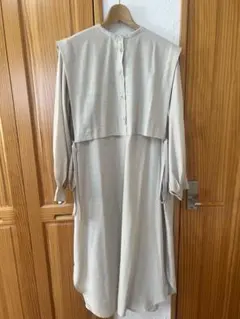 2wayベストレイヤード風シャツワンピース