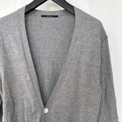 人気のY2K ◎￼アメリカンラグシー ￼グレー Vネック カーディガンS