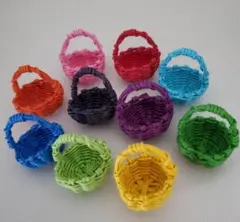 エコクラフト　カラフルミニチュアかご