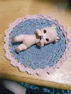 kumukuku★ハンドメイド 円形ドイリー 編み物 ドール撮影用